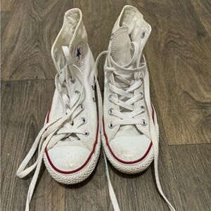 White High-top Converse Sneakers